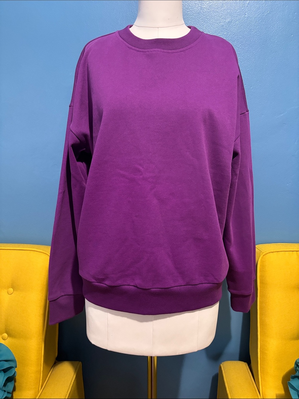 GREY LAB Purple Crewneck Sweatshirt